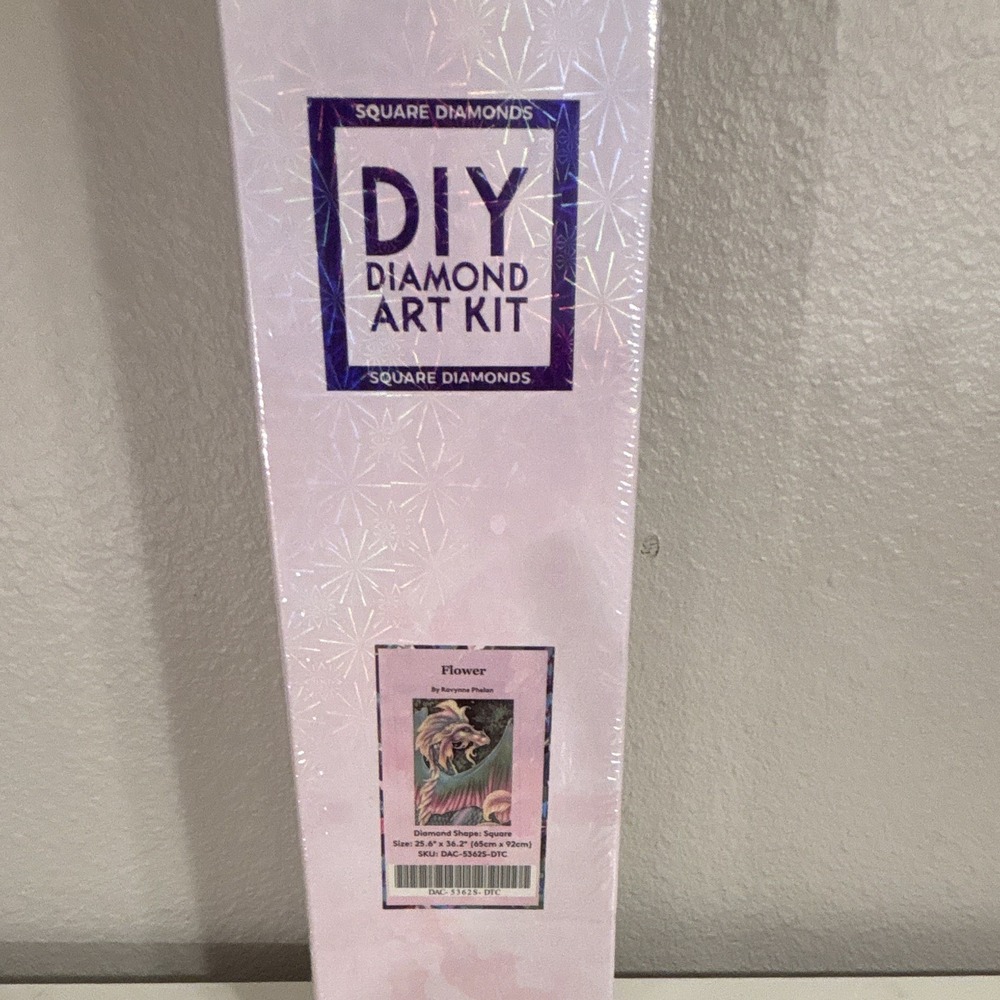 Diamond Art Club Flower DIY Diamond Art Kit, Square Diamonds, DAC-53625-DTC
